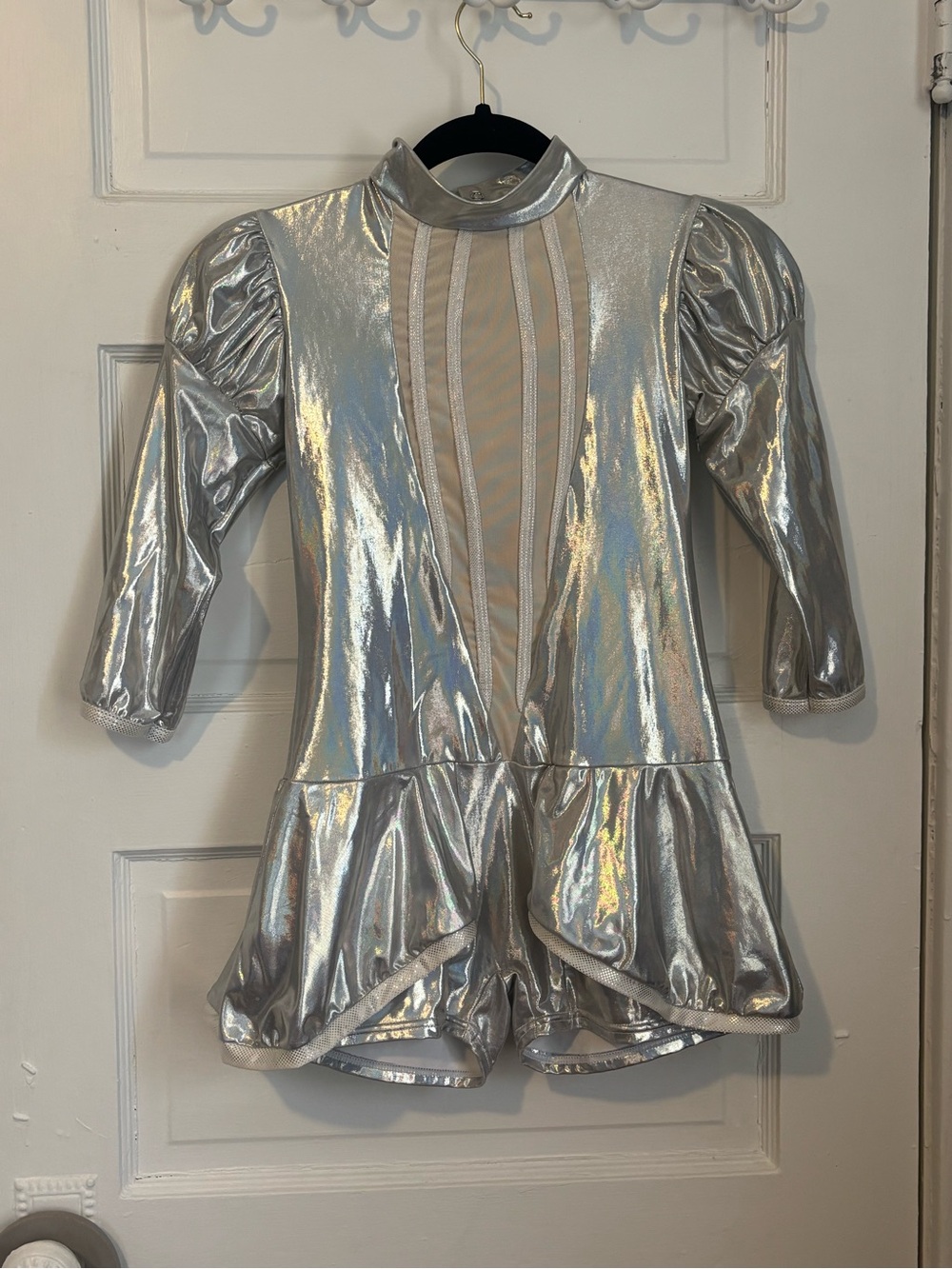 Metallic Silver child dance costume